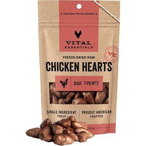 Freeze-Dried Chicken Hearts Dog Treats 1.9oz All Breeds